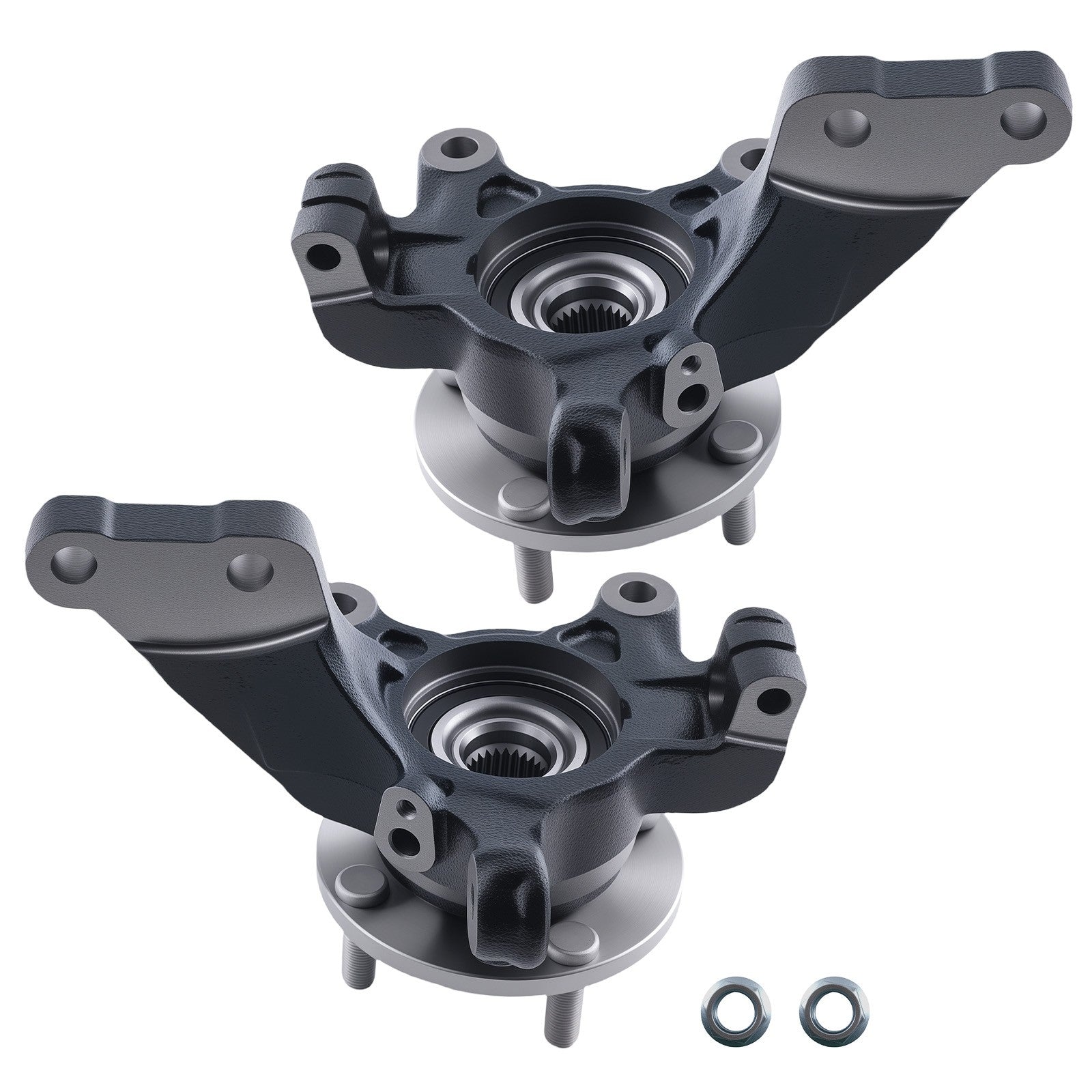 Pair Front LH RH Wheel Bearing Hub Knuckle Assembly For Nissan Versa