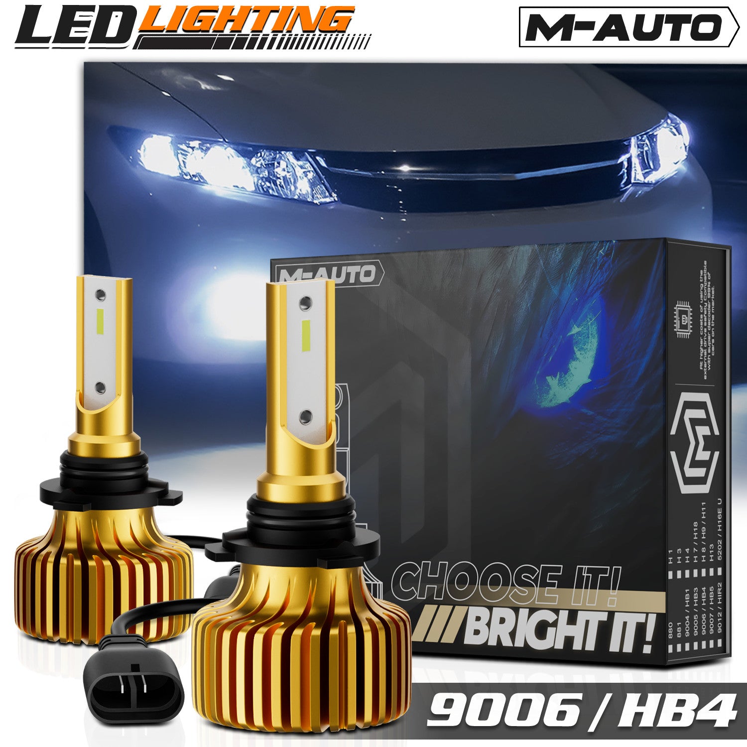 HB4 9006 6500K LED Headlight Bulb - 12V/24V