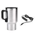 12V Electric Car Cup 450ml Stainless Steel Heated Travel Mug For