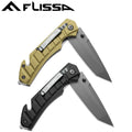 Flissa Folding Pocket Knife Tactical Knife W/liner Lock Tanto Blade
