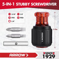 ARROW 5-in-1 Stubby Screwdriver by ARROW