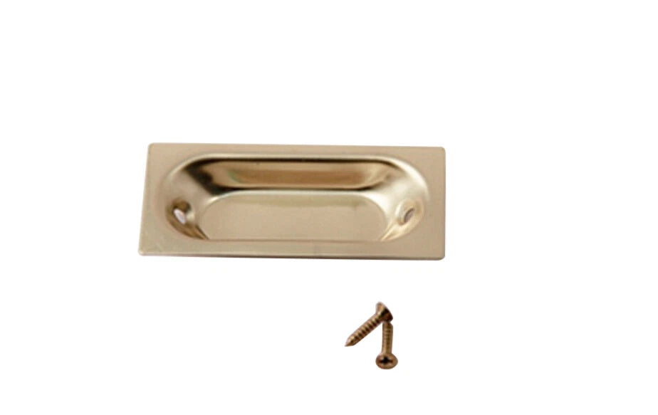 4pc-Pack Stanley USA Classic Sold Brass Sliding Door Closet Flush Oblong Pulls
