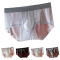 Men's Ice Silk Comfortable Briefs With Seamless Design And Bulge Pouch