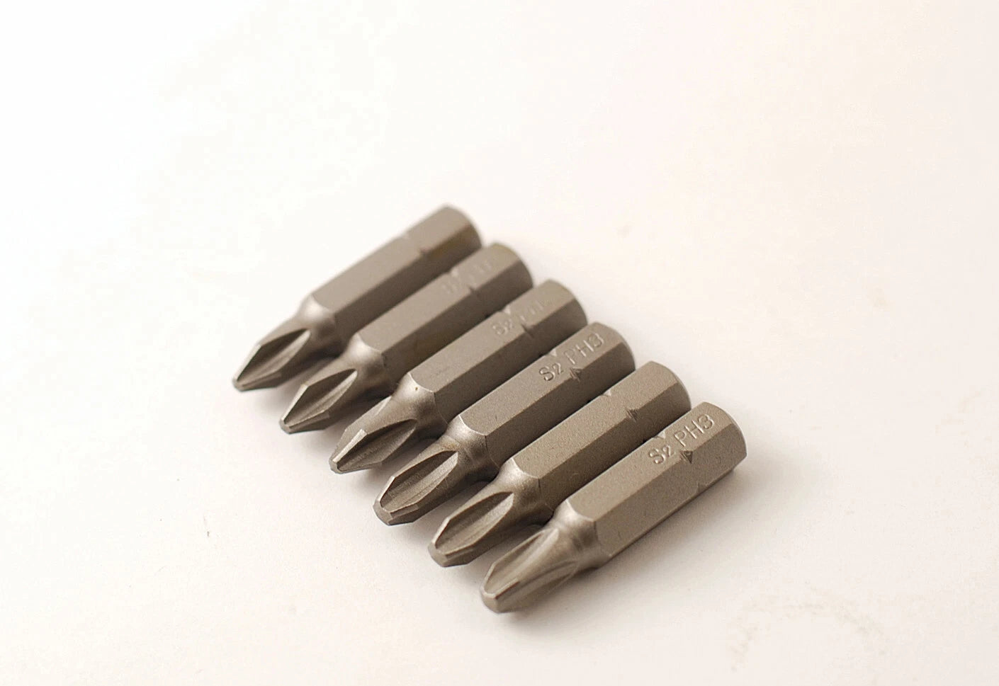 6pc-Pack S2 Steel 8mm Shank 36mmL Impact Screwdriver Power Bits Ph2/Ph3/Ph2+Ph<wbr/>3