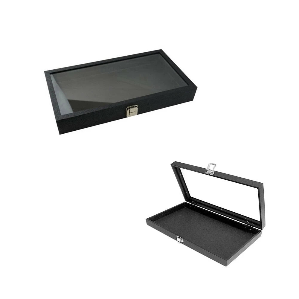 Glass Top Jewelry Tray Case Display Box 14-1/2 X 2