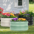 WORKPRO White/Black/Gr<wbr/>een 3PCS 2x2x1ft Galvanized Raised Garden Bed Flowers Set