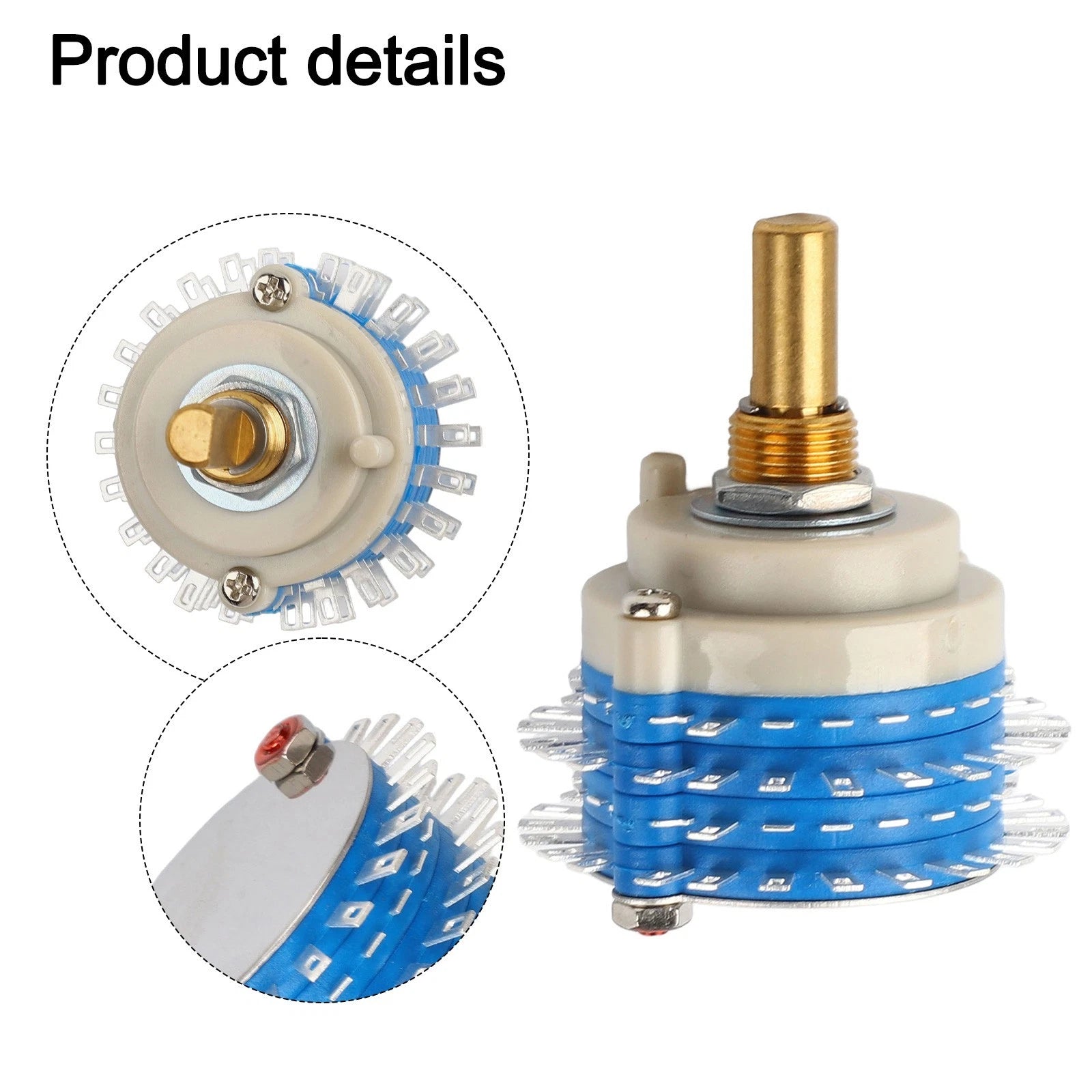 2 Pole 24 Position Rotary Switch Potentiometer For Audio Signal