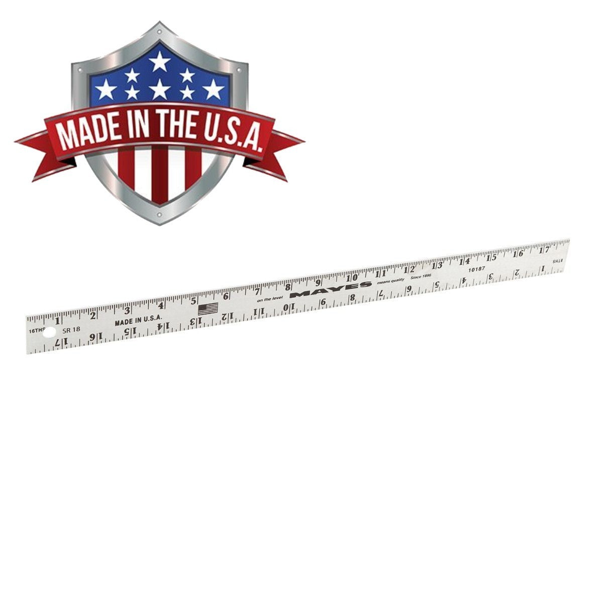 Mayes 18" Solid Aluminum Ruler Straight Edge