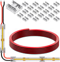 20 Pack COB 0.31In(8Mm) 2 Pin Transparent Connector, 6.6Ft(200Cm) Long