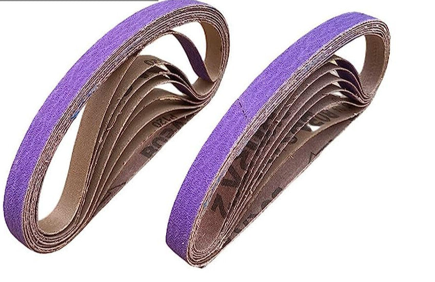 20PACK 1/2" x 18" File Sanding Belt,240 Grit for Woodworking, Metal
