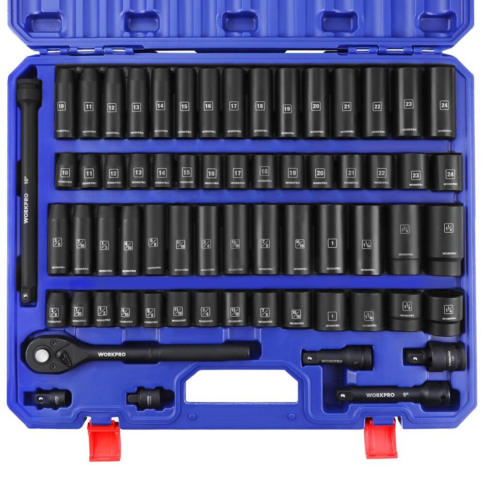 WORKPRO 65PC Pneumatic Impact Sleeve Set by WORKPRO