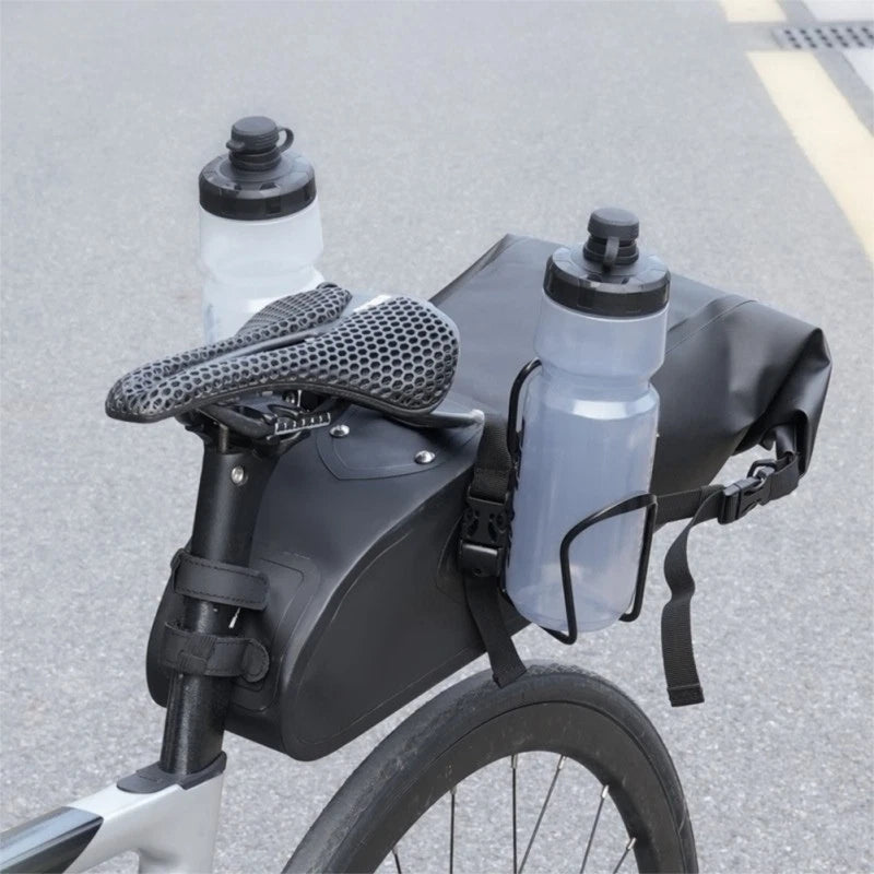 Stable Aluminum Rear Rack For Bicycle With Dual Water Bottle Holders