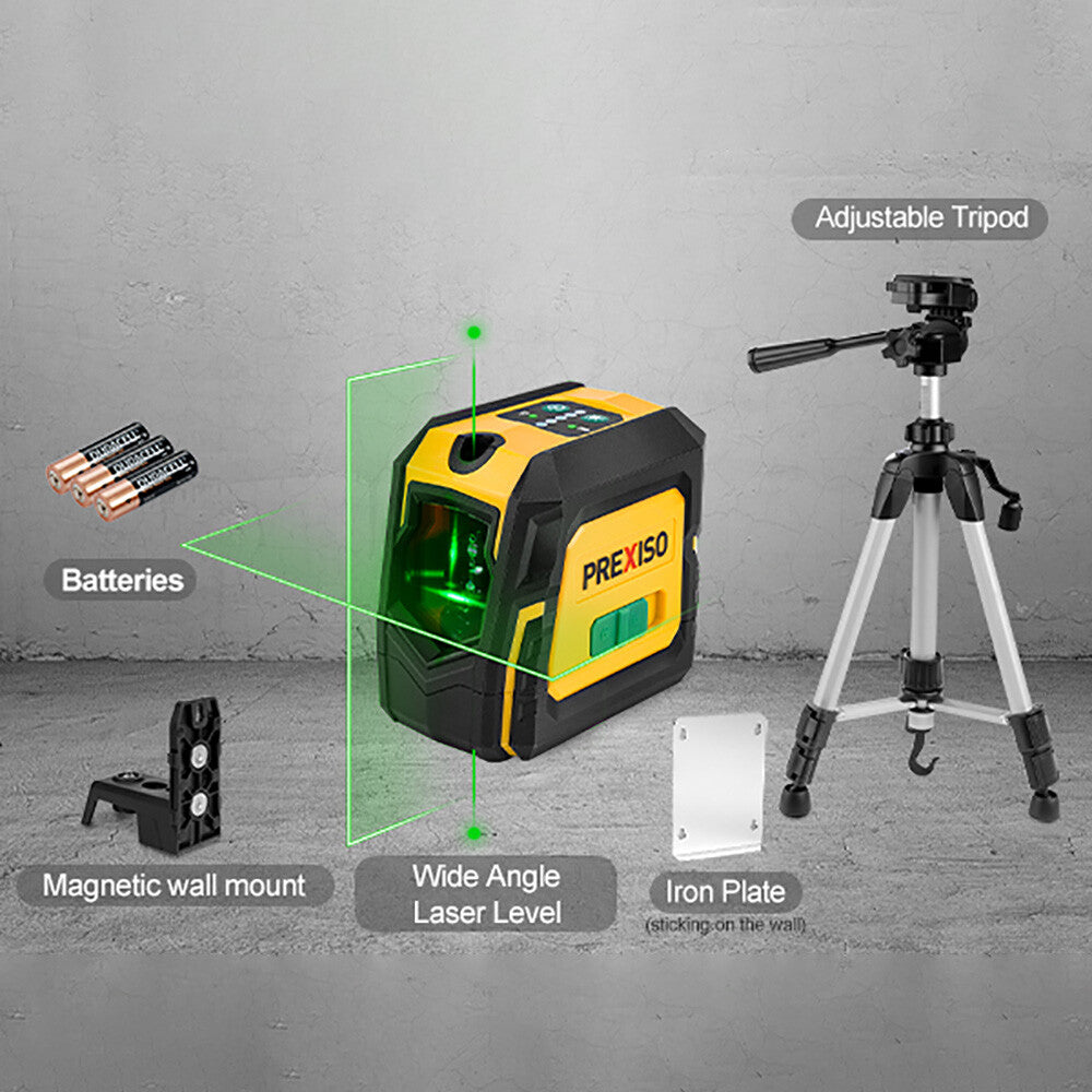 PREXISO 100Ft Self Leveling Laser Level Tripod Plumb Dot Green Point