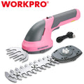 WORKPRO 2 in 1 Handheld Hedge Trimmer Cordless Grass Shear Shrubbery