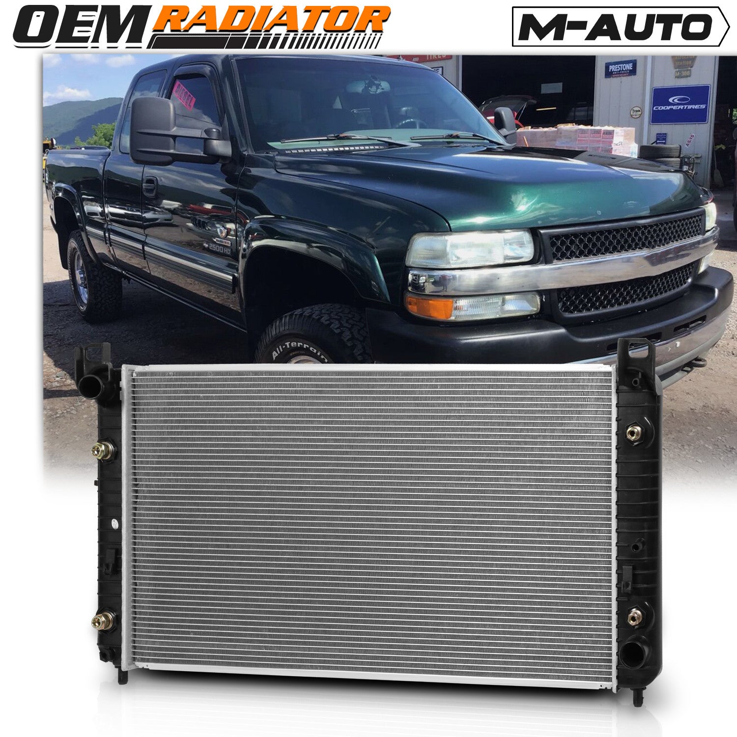 2537 Aluminum Radiator OE Replacement fit 2001-2002 Sil