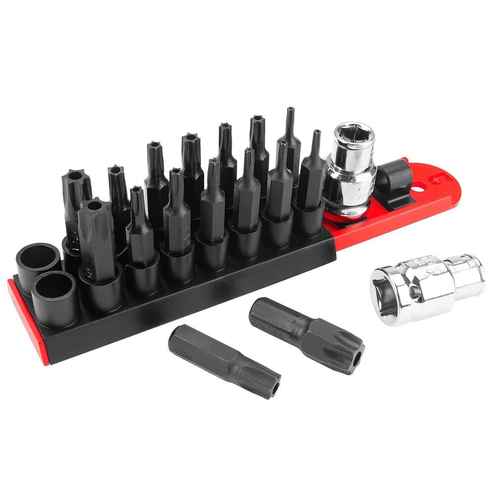 Performance Tool 16-Piece Tamper Resistant Star Bit Socket Set by Performance Tool