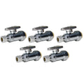 XFITTING 1/2" Push Fit Straight Stop Valve 5 Pack