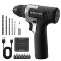WORKPRO 8V Cordless Drill Set Electric Power Drill 15pc Bits 3/8'' Keyless Chuck