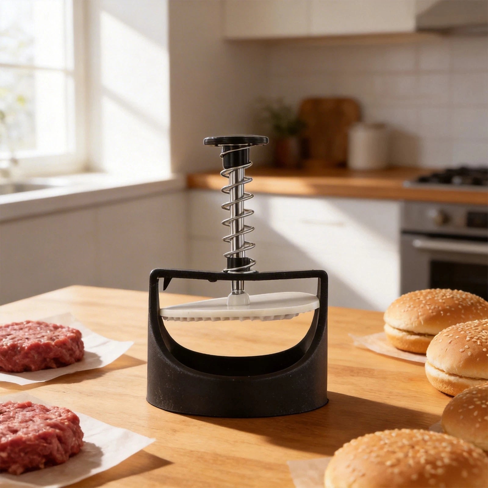 User Friendly Stainless Steel Hamburger Press For Uniform Patties