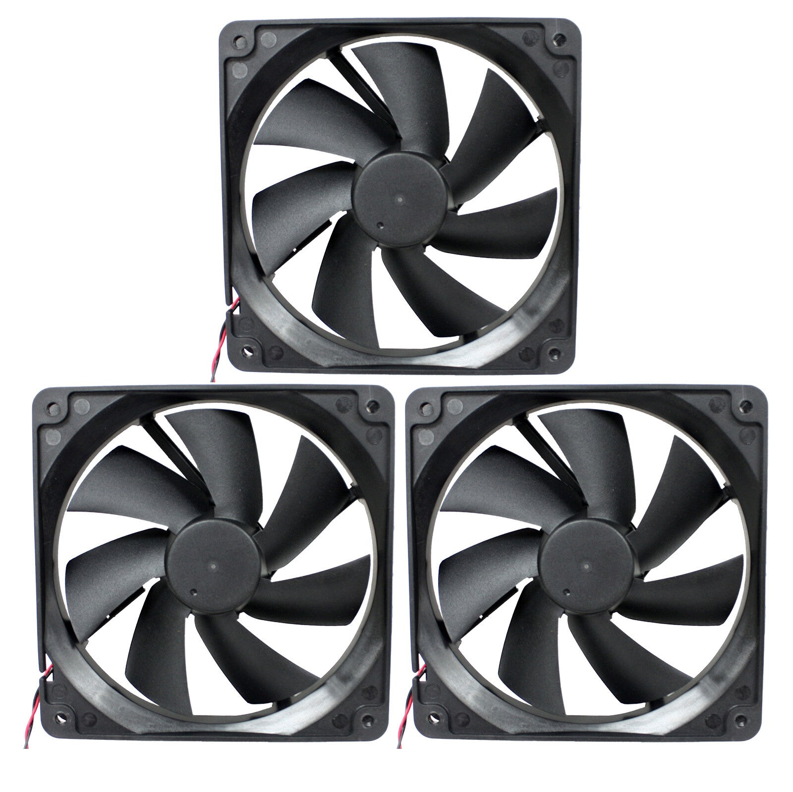 3 pack 120mm Computer Case Fan Y.S. Tech DC Brushless KM121225LS 4 Pin & Molex