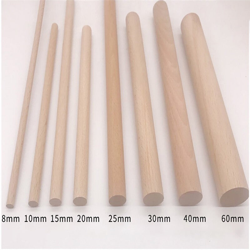 Hardwood Dowels 6mm to 60mm Dia, 200mm Long