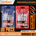 22PCS Combination Wrench Set Ignition Spanner Steel Tools Metric Sae
