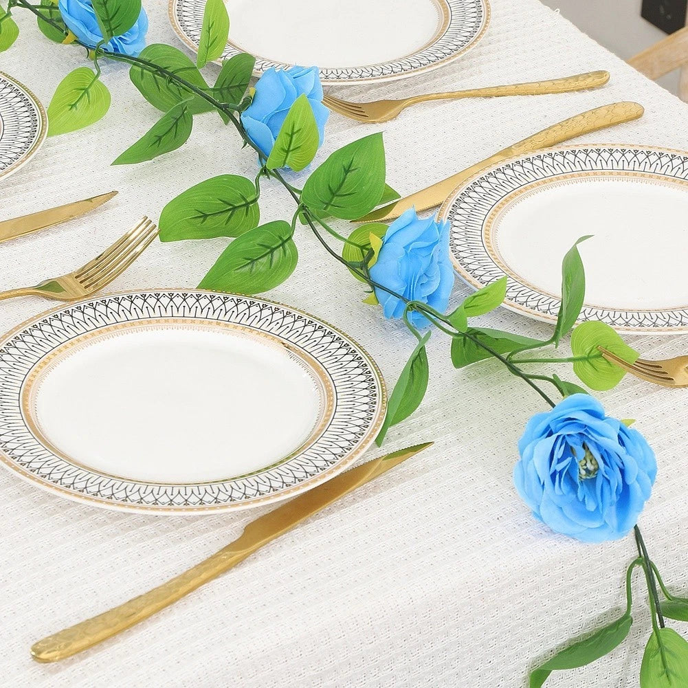 86.6 Inch Lifelike Rose Garland With Bendable Stem For Wedding Party