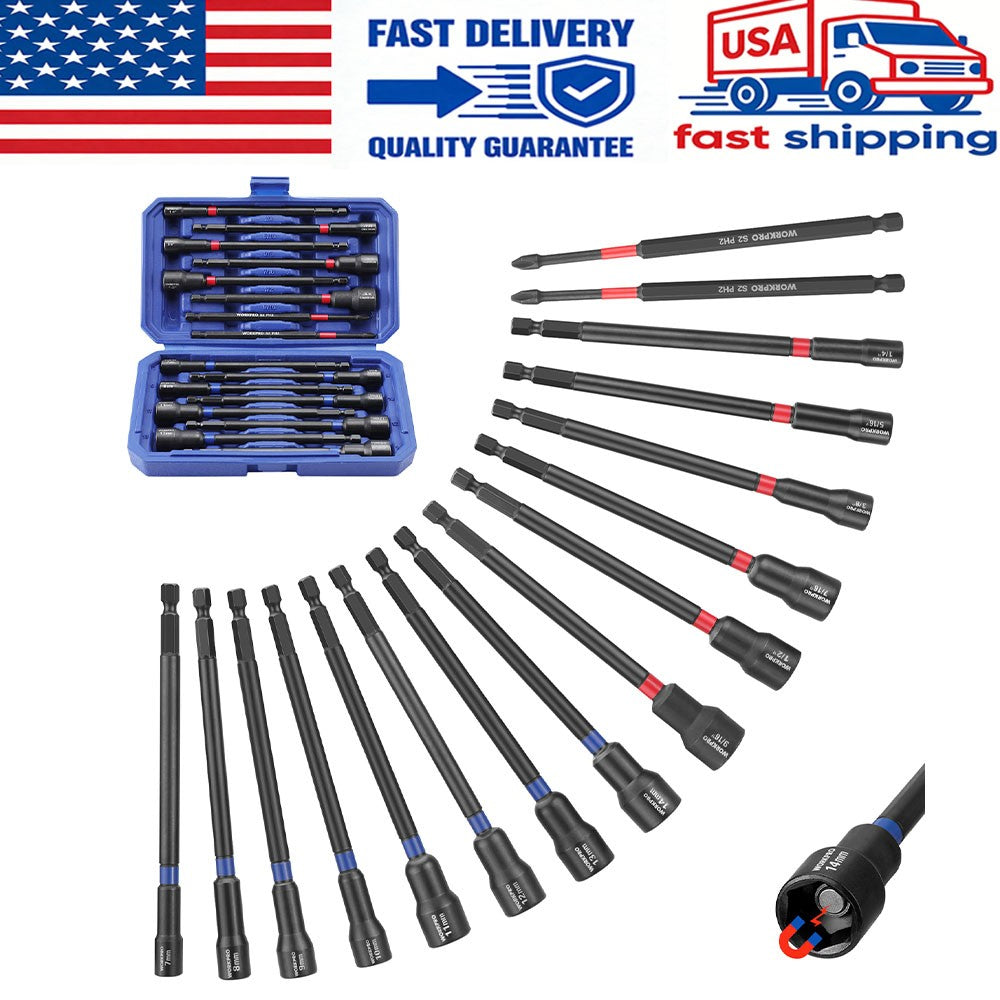 WORKPRO 16PC Magnetic Nut Driver Set by WORKPRO