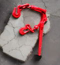 Ratcheting Lever Load Binder with 2 Grab Hooks , 1/4" to 5/16" Grade 70