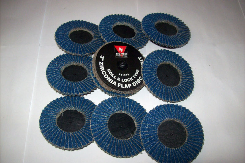 10 Neiko Tools USA 3" Roll Lock Sanding Flap Discs