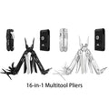 Flissa Multitool 16-in-1 Multitool Pliers Black/sliver W/sheath