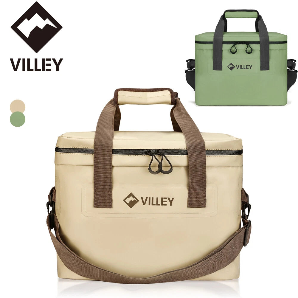 Villey Cooler Bag 30can Insulated Sided Cooler Leakproof Cooler 20l