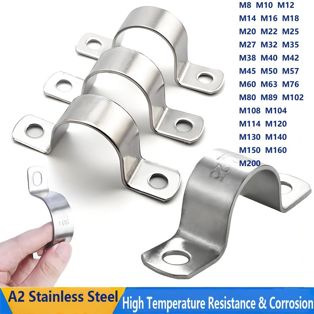 304 Stainless Steel Tube Clip Clamp Bracket M8-M200