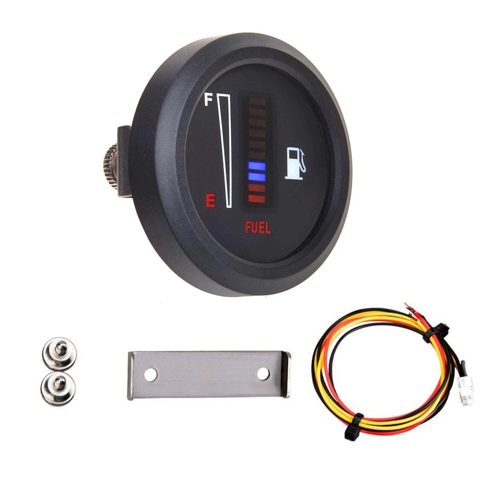 Car Motorcycle Fuel Gauge 10 Led Display Abs Meter Dc12v/24V With