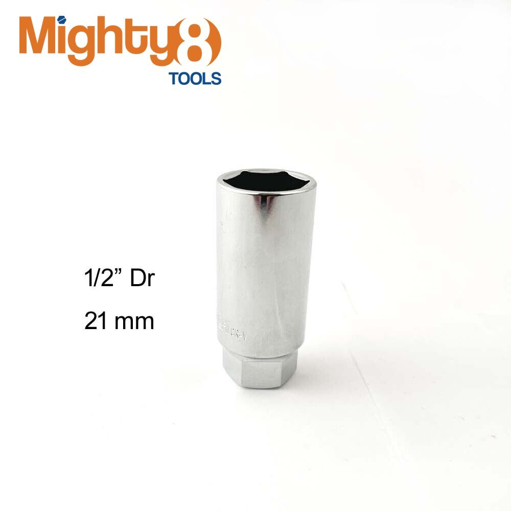 1/2" Dr. 21mm Spark Plug Socket Wrench Cr-V Steel 6pt