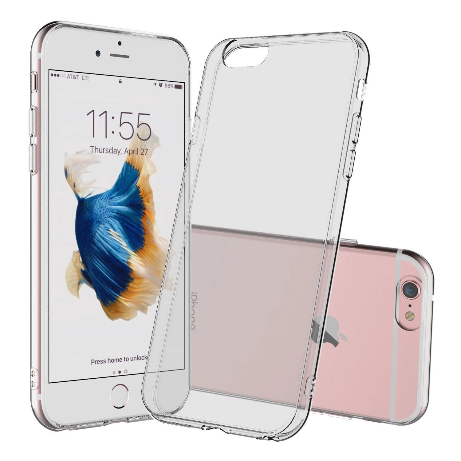 Apple Iphone 6s 6 Case Bumper Silicone Case Cover Protective Clear