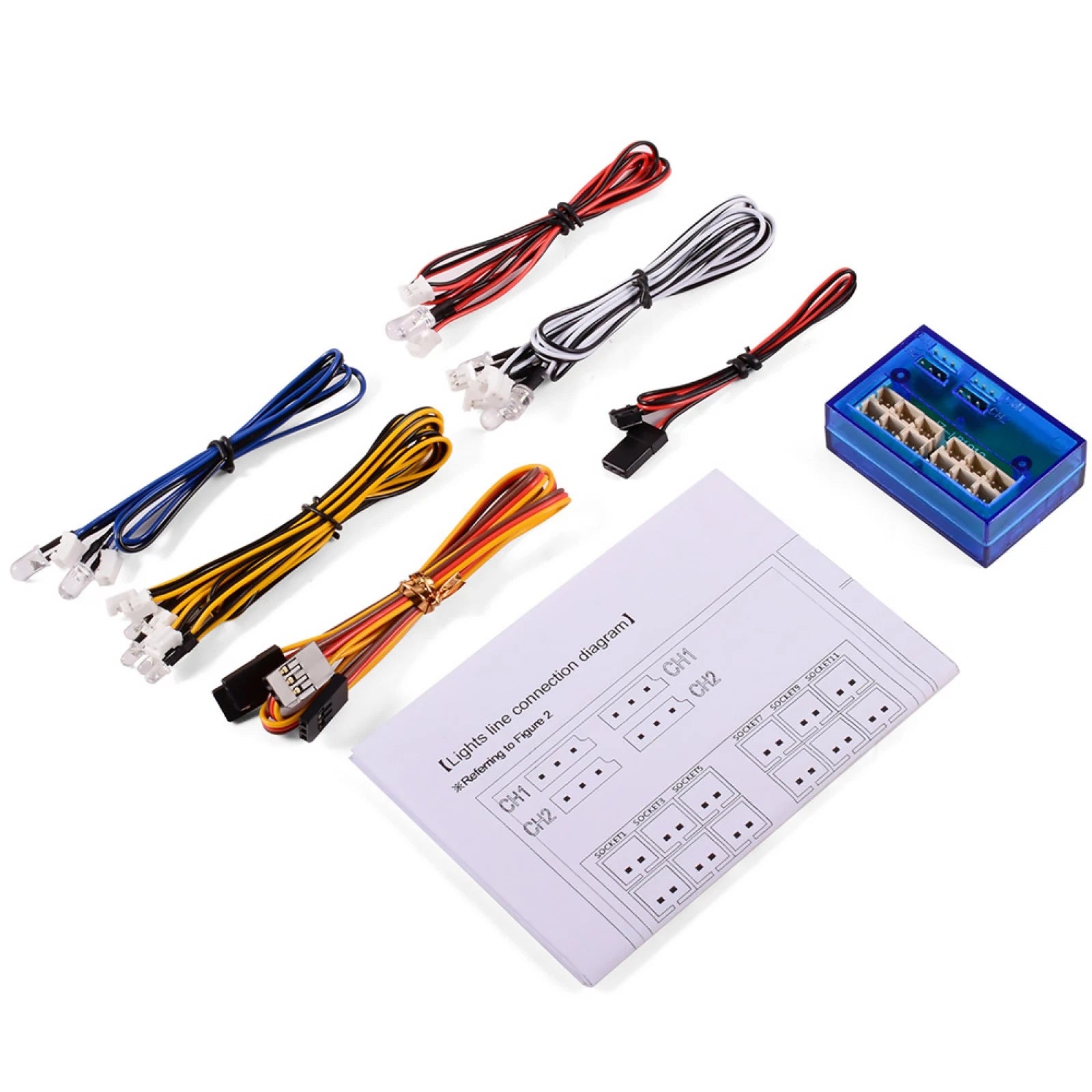 12 Led Rc Lights For Hsp Traxxas Tamiya Axial Scx10 1/10 1/8 Rc Car