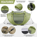 VILLEY 2 Persons Camping Beach Tent Pop Up Tent Waterproof Automatic