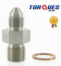 AN-3 (3AN) To M11x1.0 Garrett Turbo 1mm Restricted Oil Feed Stainless Adapter