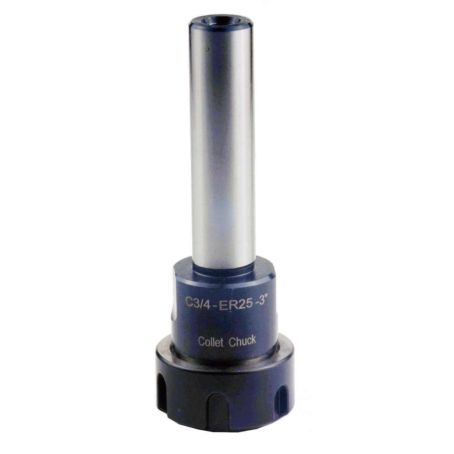 3/4" Straight Shank Er25 Collet Chuck Tool Holdr Gage Length 4.0"