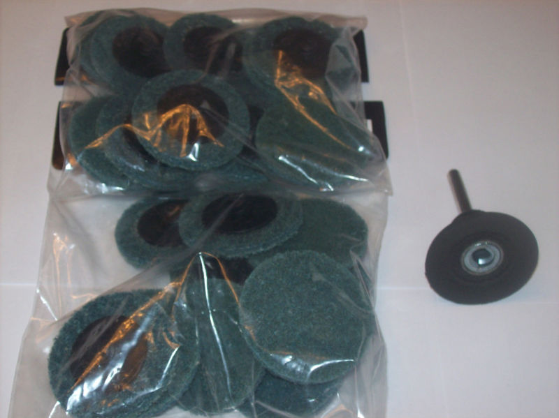 IIT 2" Roll Lock Surface Prep Abrasive Scuff Disc Fine Cookie W/Mandrel by IIT
