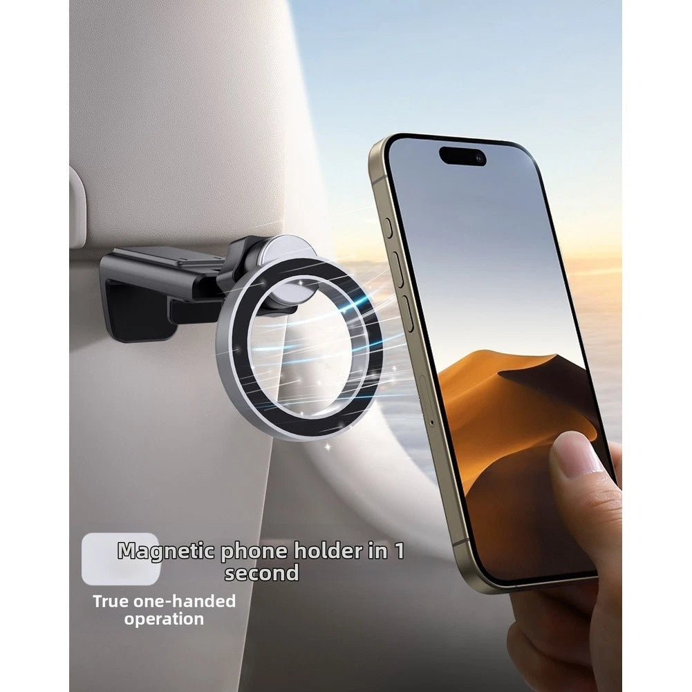 Foldable Magnetic Phone Holder For Car Airplane Travel With 360