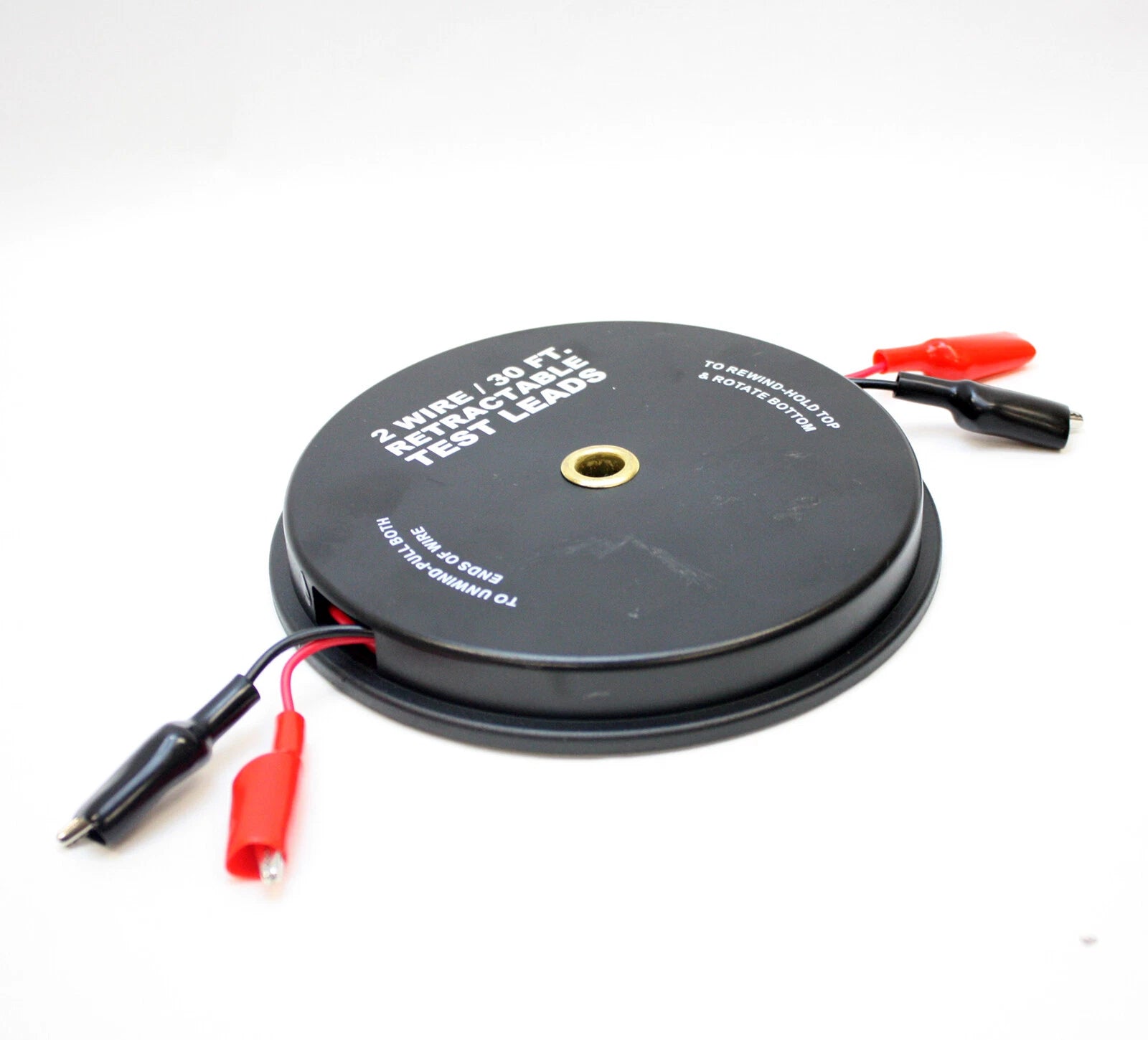 2 Wire 30 Feet Retractable Test Leads 18 Gauge Alligator Clips Probe