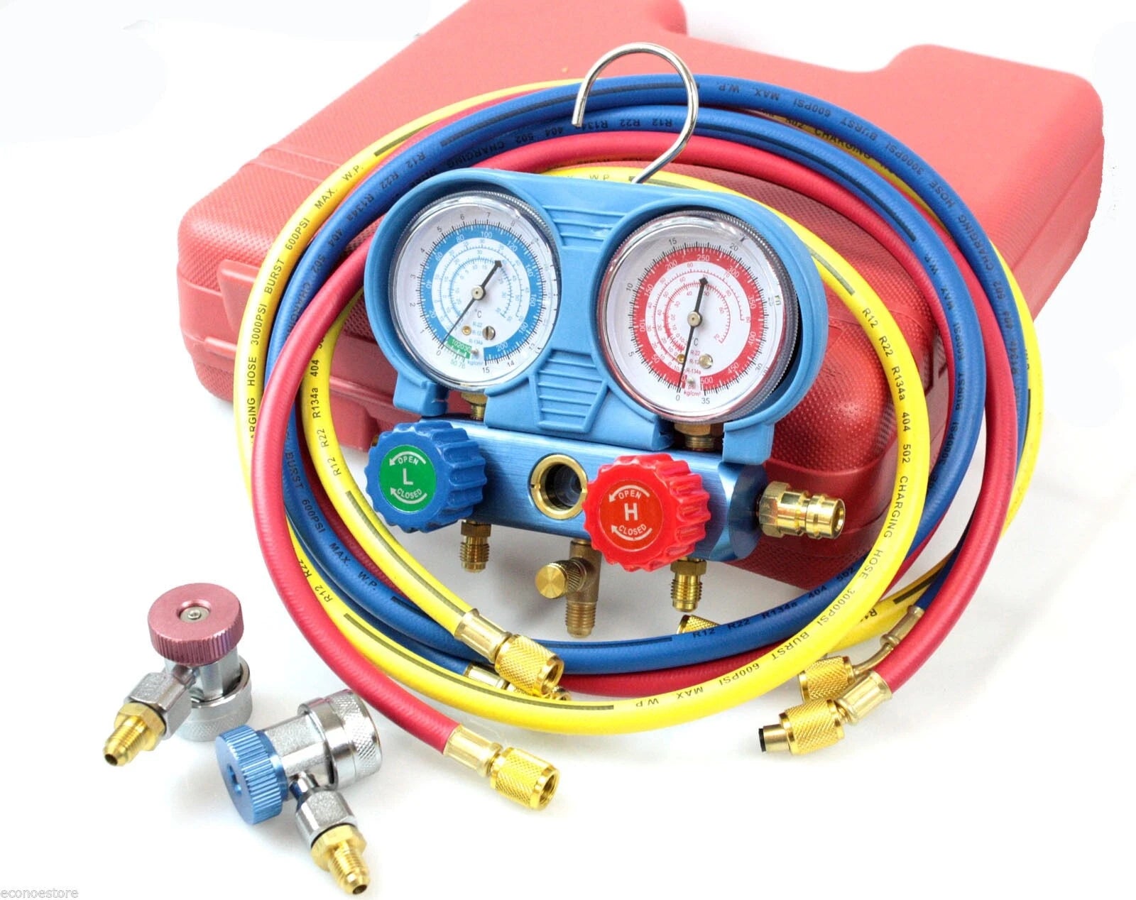 R134a Ac Hvac Diagnostic Testing Charging Manifold Gauge Meter Kit