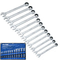 BlueSpot 12pc Combination Ratchet Spanner Set by BlueSpot