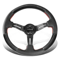 Nrg 12" Od 1.5" Deep Dish Carbon Fiber Leather Grip Steering Wheel