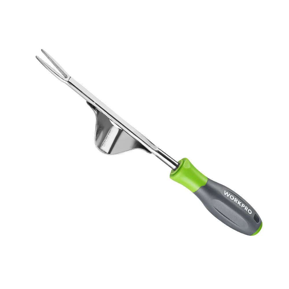 WORKPRO Weed Puller Tool Leverage Base Root Digging Weeds Removal V-Shaped Forks