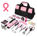 Workpro Pink Tool Kit Home Repairing Tool Set Wide Mouth Open Storage