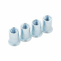 100x Rivet Nut Nutsert Threaded Steel Zinc Plated Countersunk Head Knurled Body