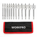 Workpro 13-piece Spade Drill Bit Set In Sae Paddle Flat Bits For